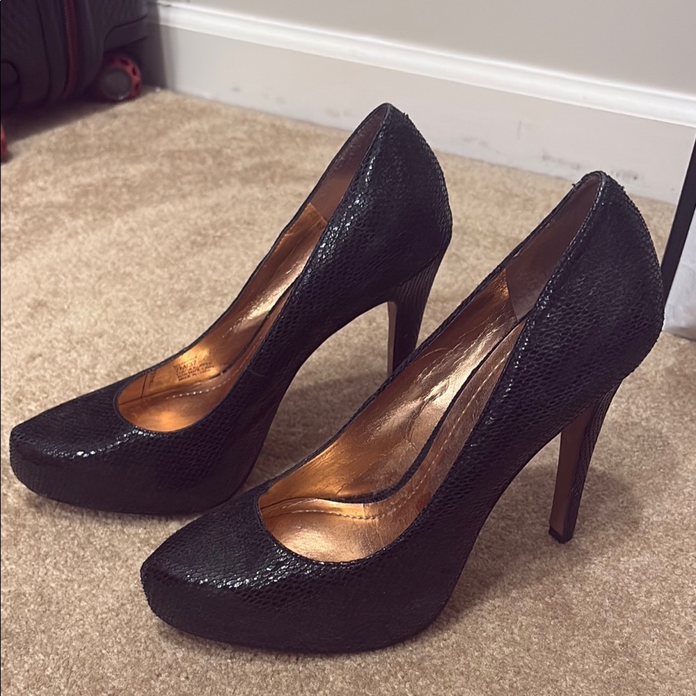 BCBGeneration Black Stiletto Heels with Pointed Toe